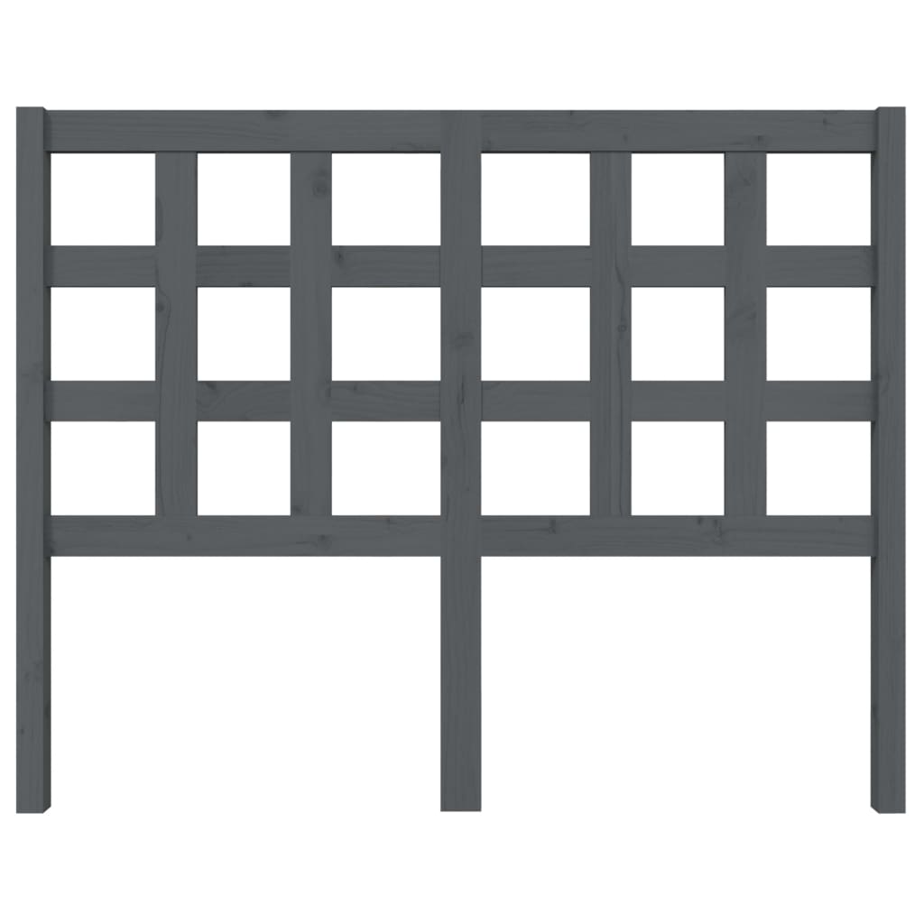 Hoofdbord 125,5x4x100 cm massief grenenhout grijs is nu te koop bij PeponiXL, paradijselijk wonen!