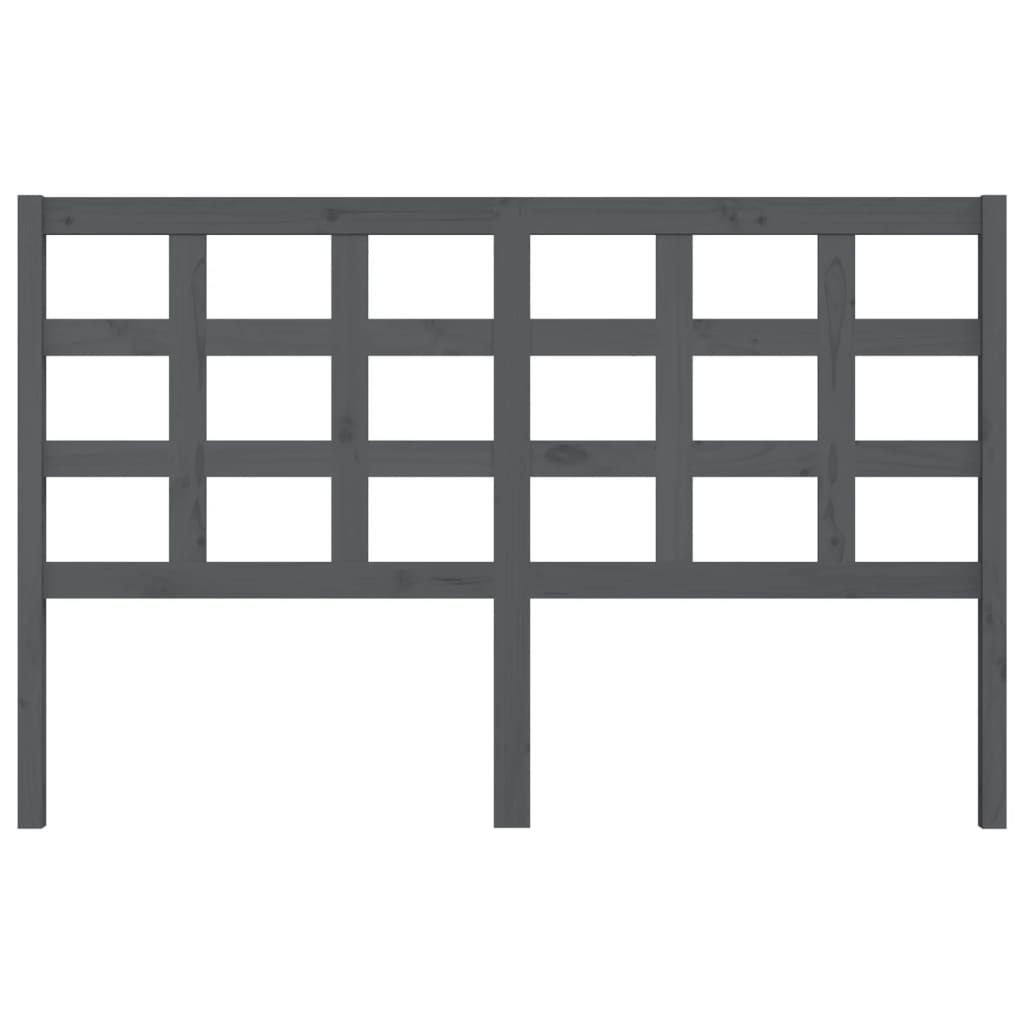 Hoofdbord 156x4x100 cm massief grenenhout grijs is nu te koop bij PeponiXL, paradijselijk wonen!