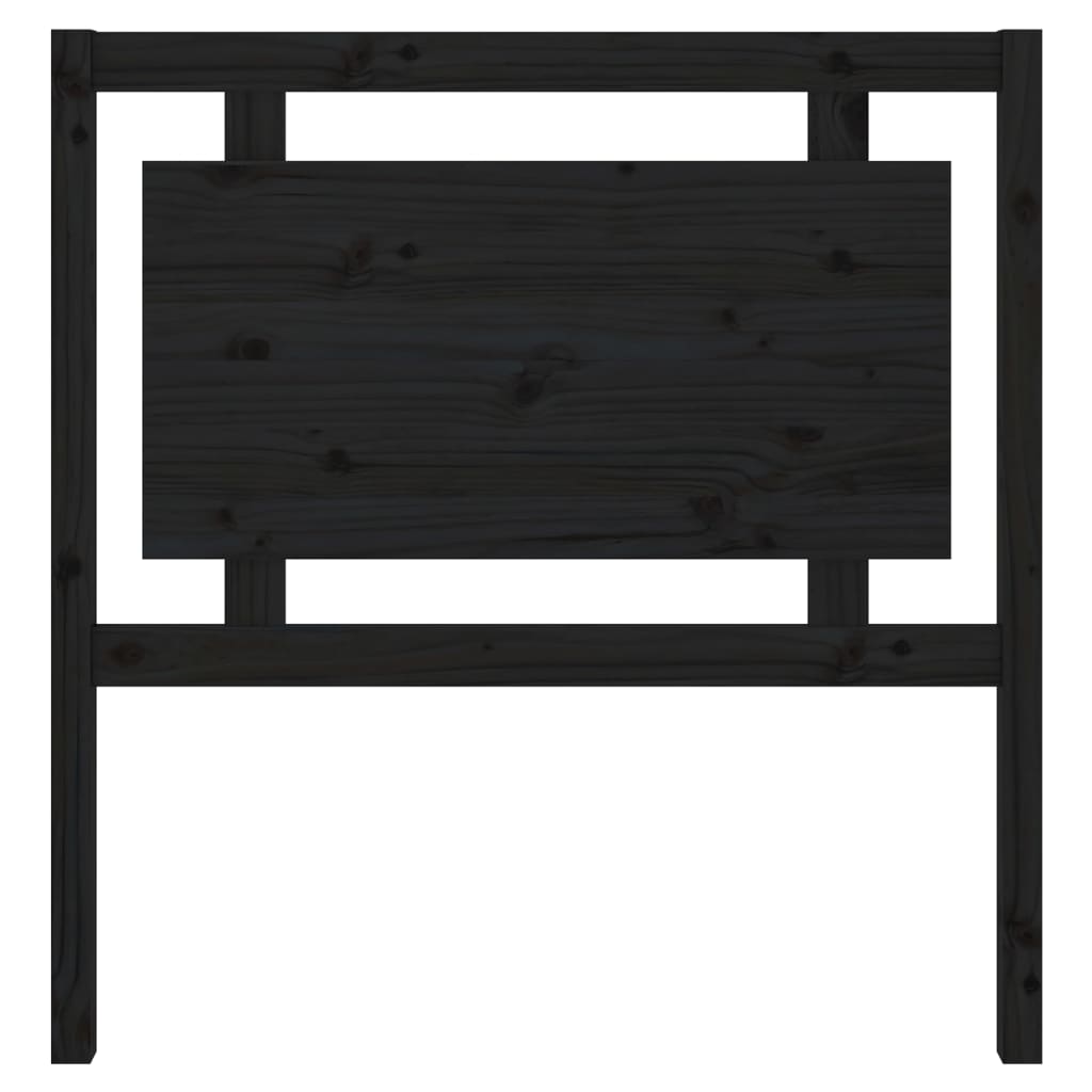 Hoofdbord 95,5x4x100 cm massief grenenhout zwart is nu te koop bij PeponiXL, paradijselijk wonen!