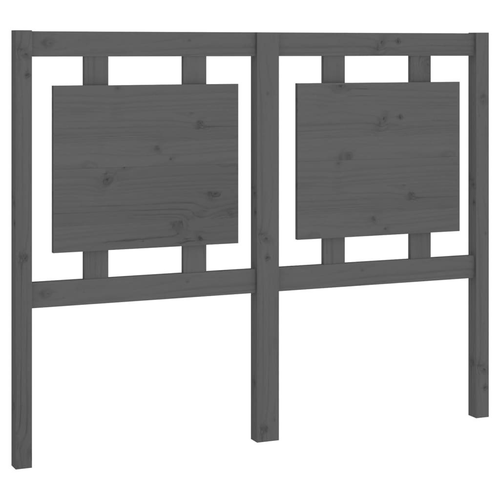 Hoofdbord 125,5x4x100 cm massief grenenhout grijs is nu te koop bij PeponiXL, paradijselijk wonen!