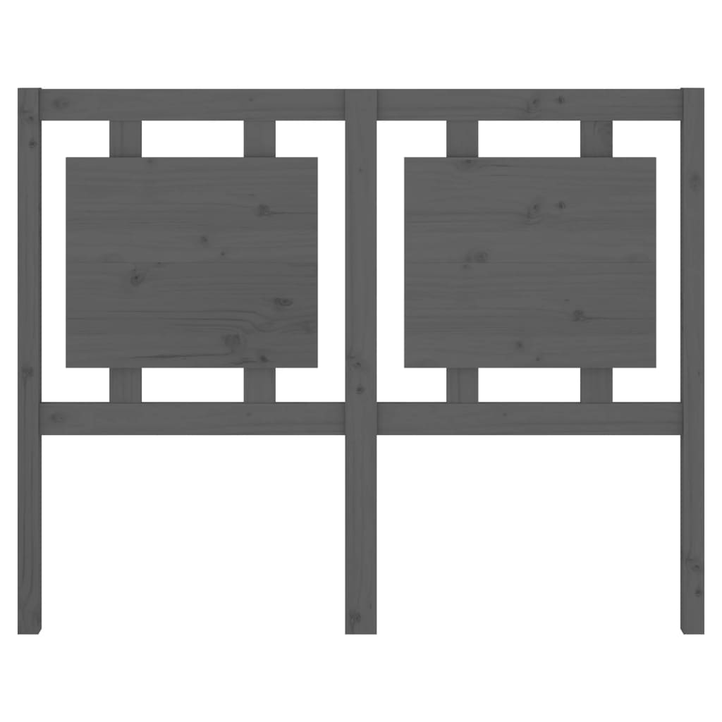 Hoofdbord 125,5x4x100 cm massief grenenhout grijs is nu te koop bij PeponiXL, paradijselijk wonen!