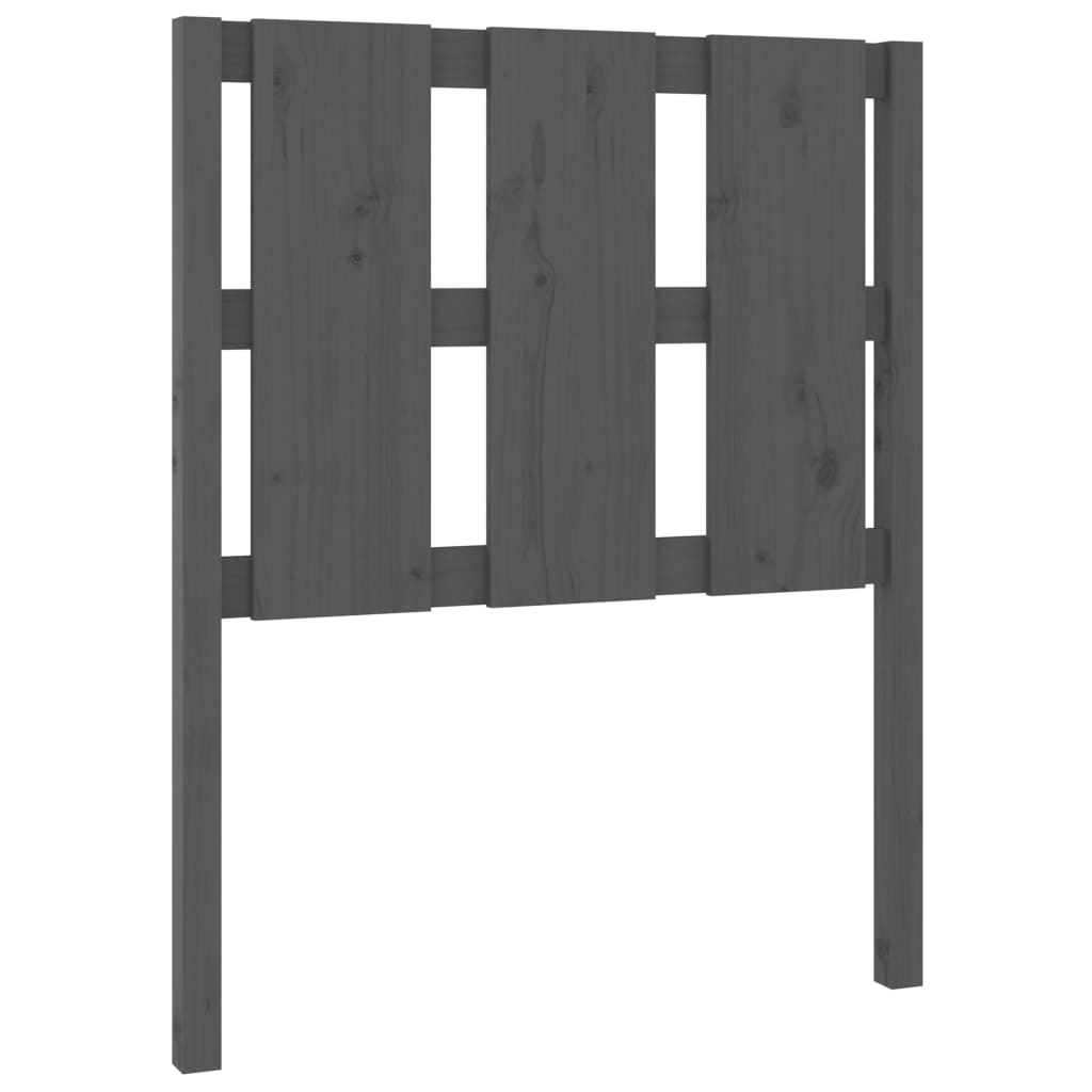Hoofdbord 80,5x4x100 cm massief grenenhout grijs is nu te koop bij PeponiXL, paradijselijk wonen!