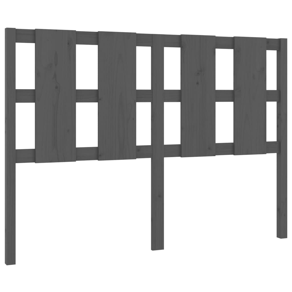Hoofdbord 145,5x4x100 cm massief grenenhout grijs is nu te koop bij PeponiXL, paradijselijk wonen!