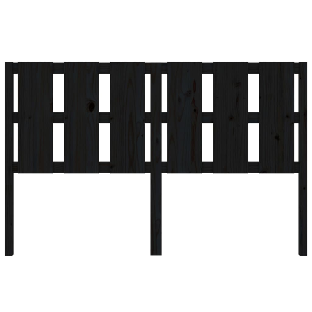 Hoofdbord 155,5x4x100 cm massief grenenhout zwart is nu te koop bij PeponiXL, paradijselijk wonen!
