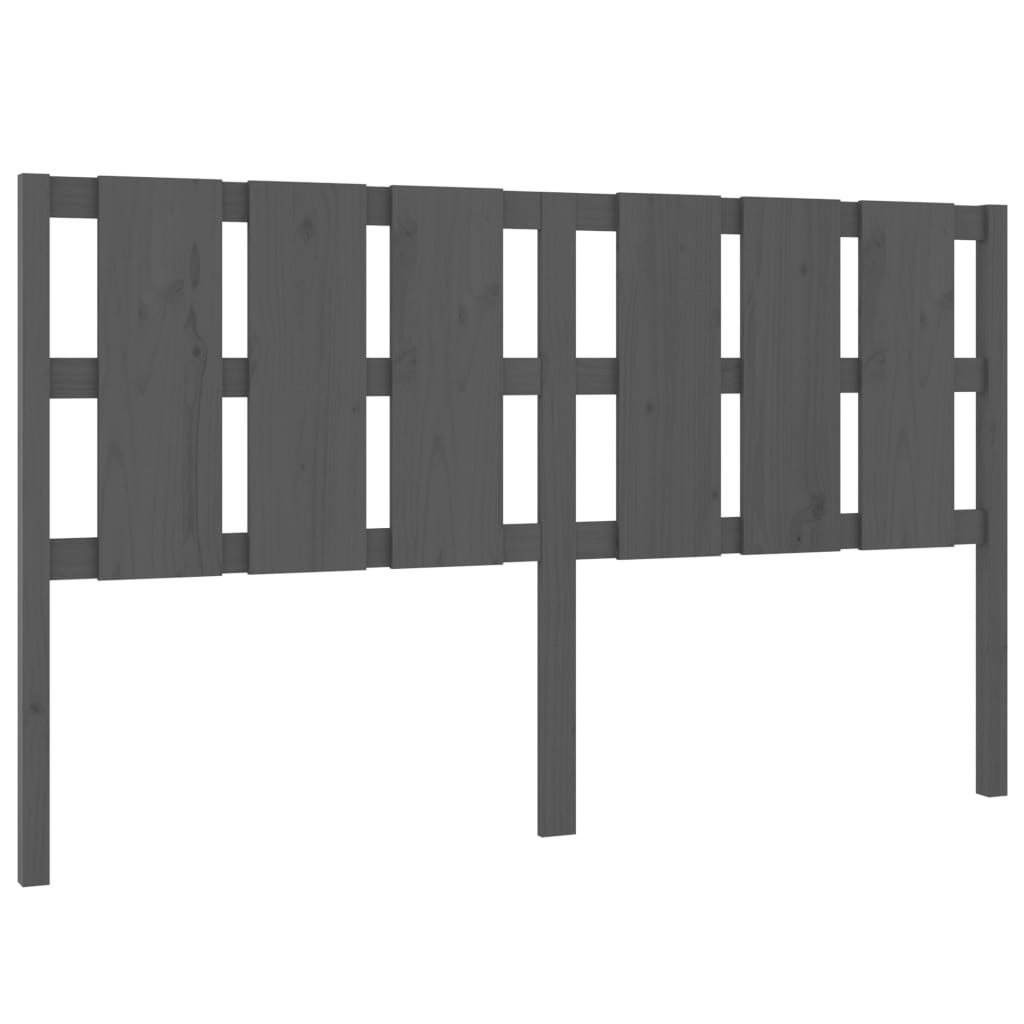 Hoofdbord 165,5x4x100 cm massief grenenhout grijs is nu te koop bij PeponiXL, paradijselijk wonen!