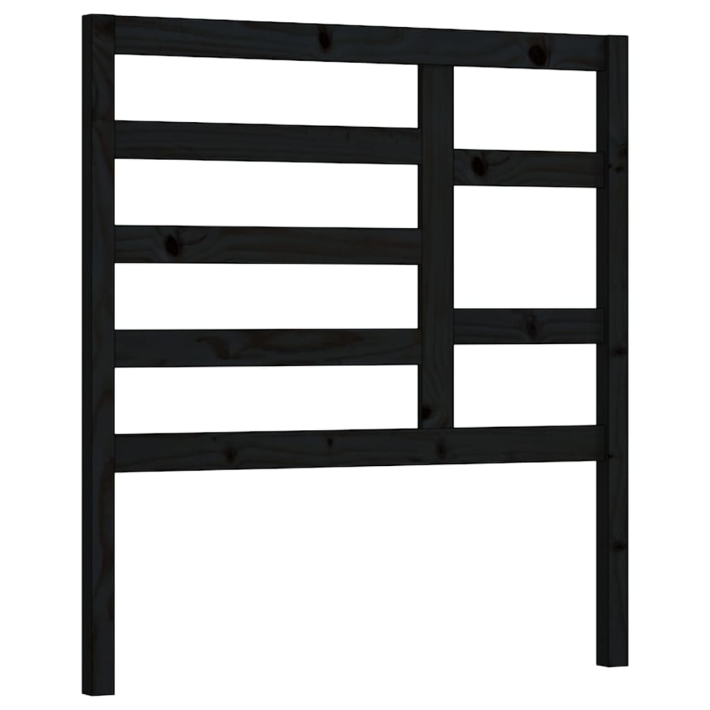 Hoofdbord 81x4x104 cm massief grenenhout zwart is nu te koop bij PeponiXL, paradijselijk wonen!