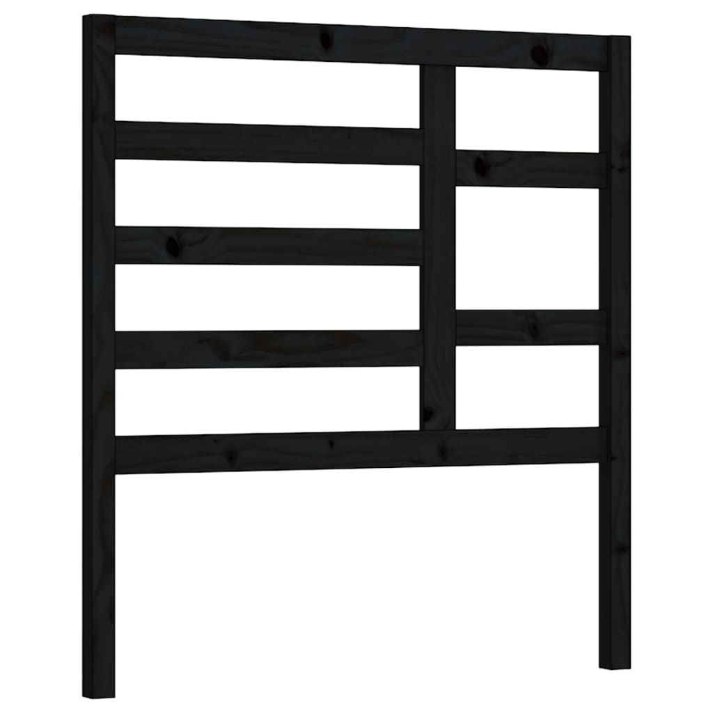 Hoofdbord 96x4x104 cm massief grenenhout zwart is nu te koop bij PeponiXL, paradijselijk wonen!