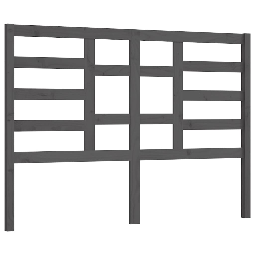 Hoofdbord 126x4x104 cm massief grenenhout grijs is nu te koop bij PeponiXL, paradijselijk wonen!