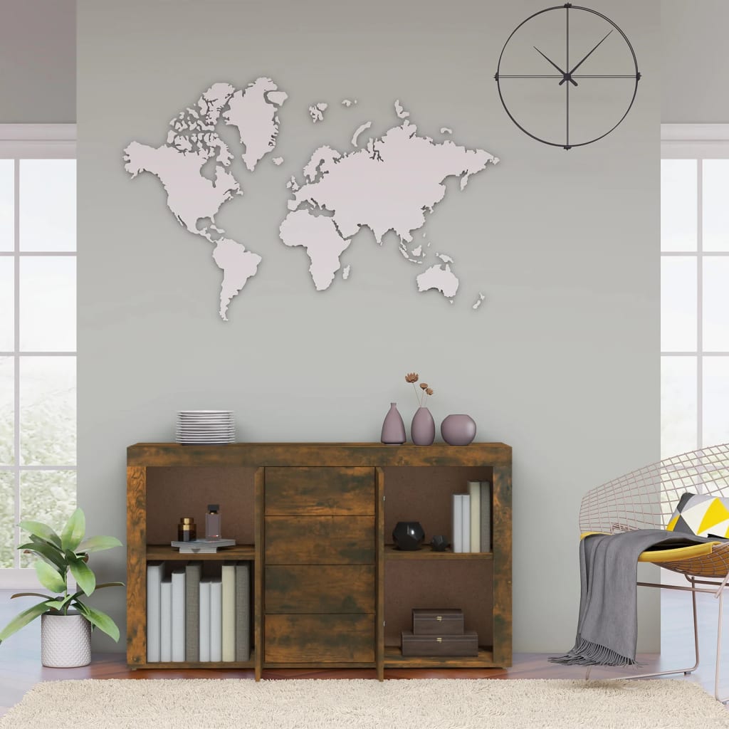 Dressoir 120x36x69 cm bewerkt hout gerookt eikenkleurig is nu te koop bij PeponiXL, paradijselijk wonen!