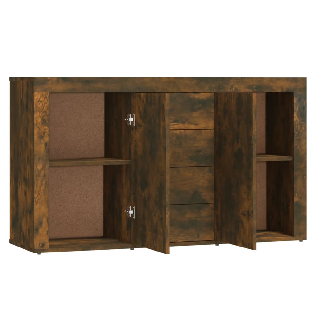 Dressoir 120x36x69 cm bewerkt hout gerookt eikenkleurig is nu te koop bij PeponiXL, paradijselijk wonen!