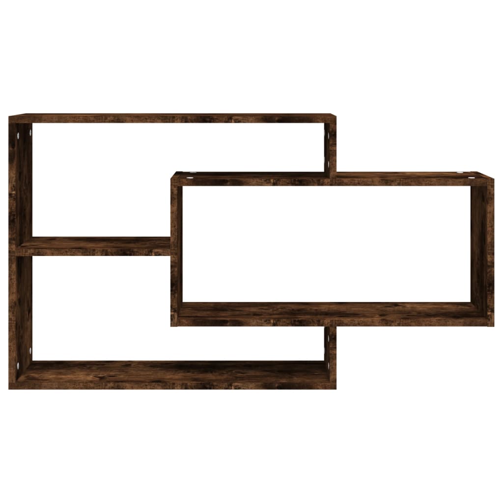 Wandschap 104x20x58,5 cm bewerkt hout gerookt eikenkleurig is nu te koop bij PeponiXL, paradijselijk wonen!