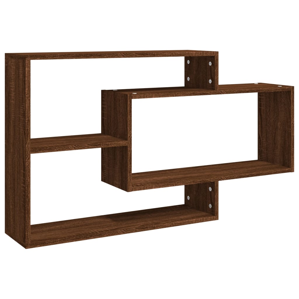 Wandschap 104x20x58,5 cm bewerkt hout bruin eikenkleur is nu te koop bij PeponiXL, paradijselijk wonen!