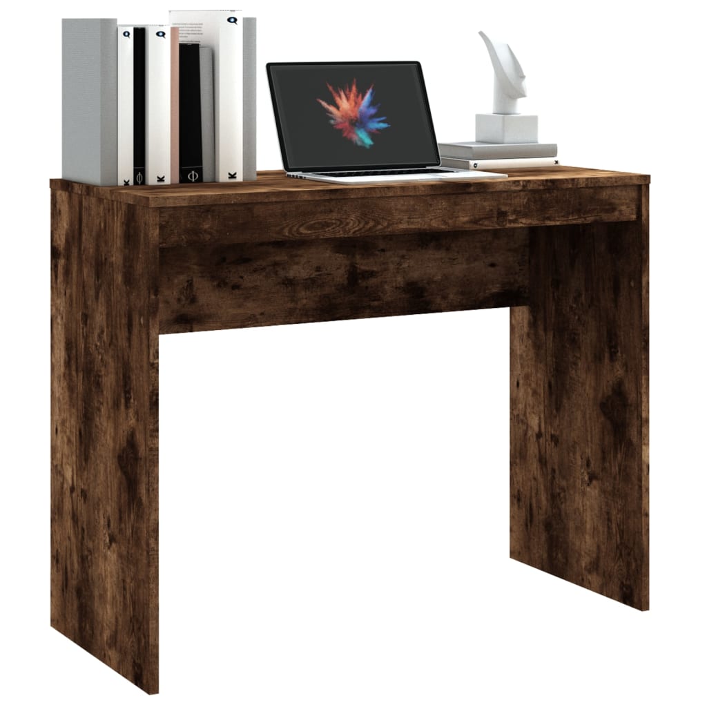 Bureau 90x40x72 cm bewerkt hout gerookt eikenkleurig is nu te koop bij PeponiXL, paradijselijk wonen!