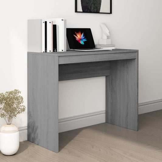 Bureau 90x40x72 cm bewerkt hout grijs sonoma eikenkleurig is nu te koop bij PeponiXL, paradijselijk wonen!