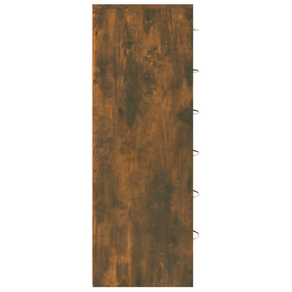 Dressoir met 6 lades 50x34x96 cm bewerkt hout gerookt eiken is nu te koop bij PeponiXL, paradijselijk wonen!
