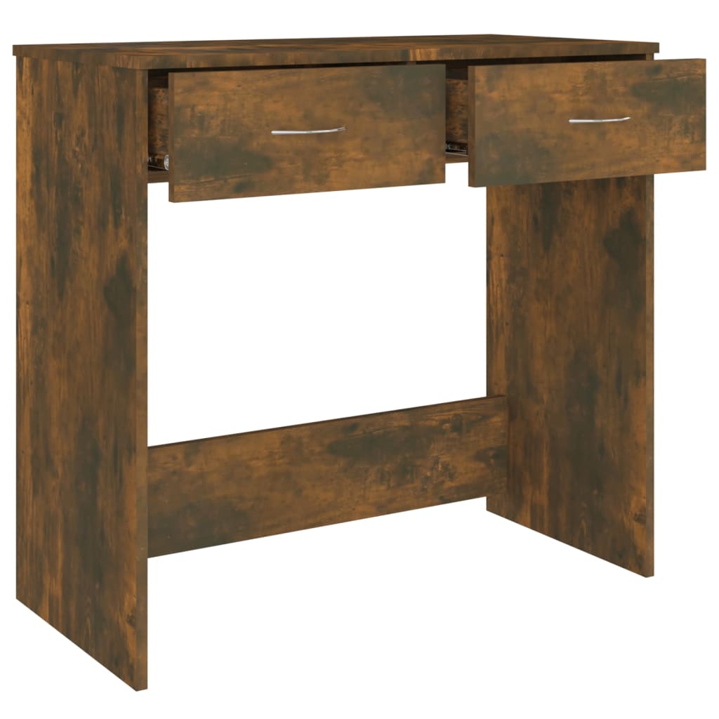 Bureau 80x40x75 cm bewerkt hout gerookt eikenkleurig is nu te koop bij PeponiXL, paradijselijk wonen!