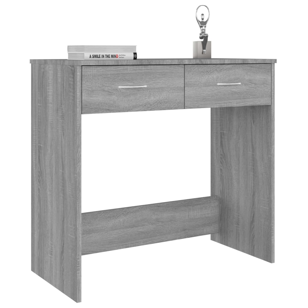 Bureau 80x40x75 cm bewerkt hout grijs sonoma eikenkleurig is nu te koop bij PeponiXL, paradijselijk wonen!