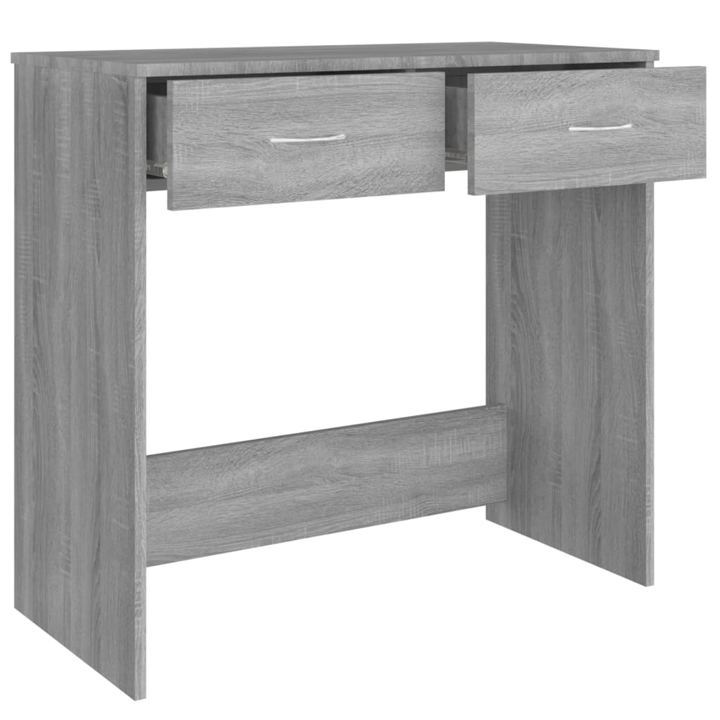 Bureau 80x40x75 cm bewerkt hout grijs sonoma eikenkleurig is nu te koop bij PeponiXL, paradijselijk wonen!