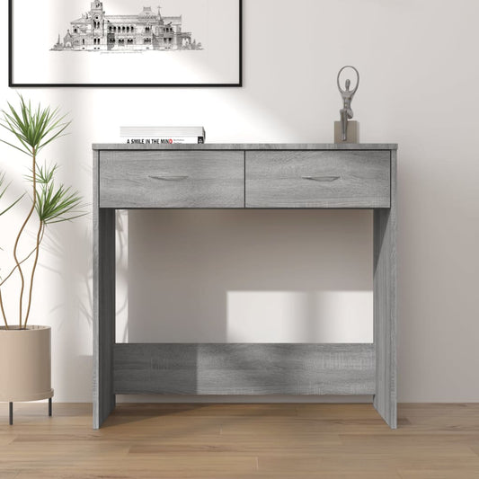 Bureau 80x40x75 cm bewerkt hout grijs sonoma eikenkleurig is nu te koop bij PeponiXL, paradijselijk wonen!