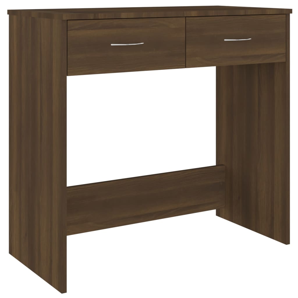 Bureau 80x40x75 cm bewerkt hout bruin eikenkleur is nu te koop bij PeponiXL, paradijselijk wonen!