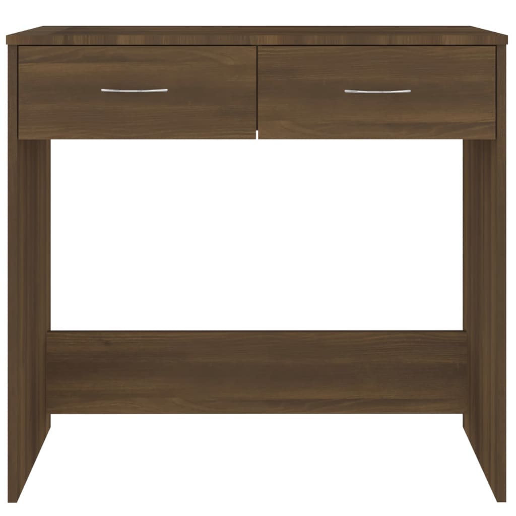 Bureau 80x40x75 cm bewerkt hout bruin eikenkleur is nu te koop bij PeponiXL, paradijselijk wonen!