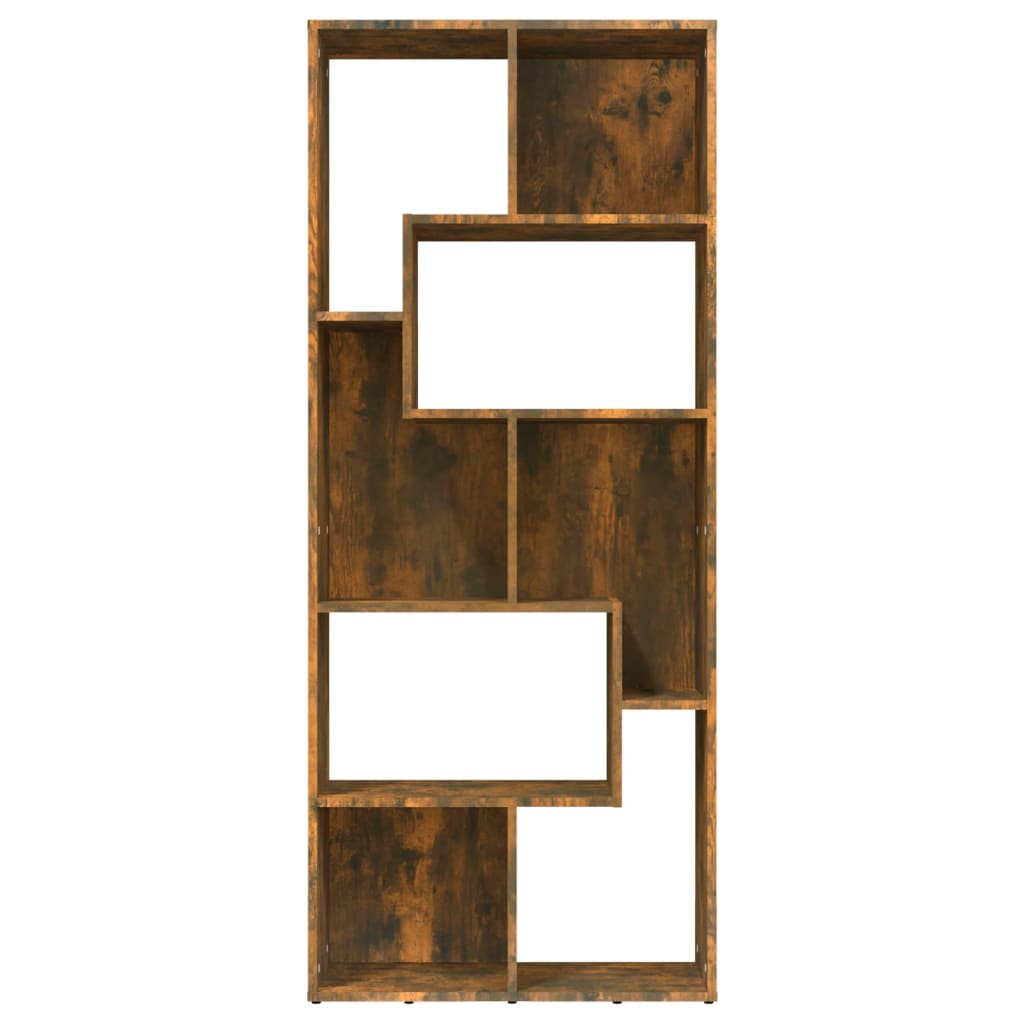Boekenkast 67x24x161 cm bewerkt hout gerookt eikenkleurig is nu te koop bij PeponiXL, paradijselijk wonen!