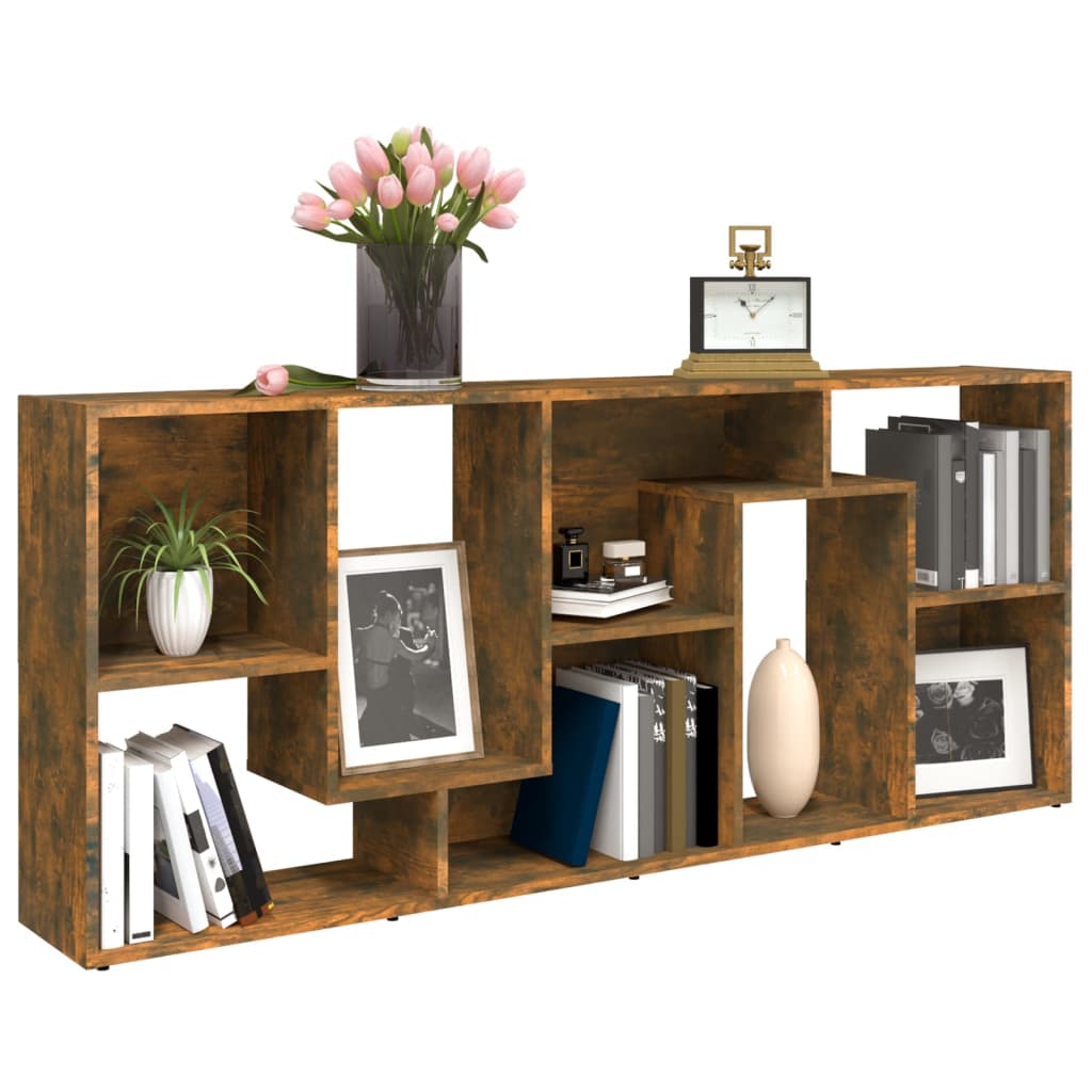 Boekenkast 67x24x161 cm bewerkt hout gerookt eikenkleurig is nu te koop bij PeponiXL, paradijselijk wonen!