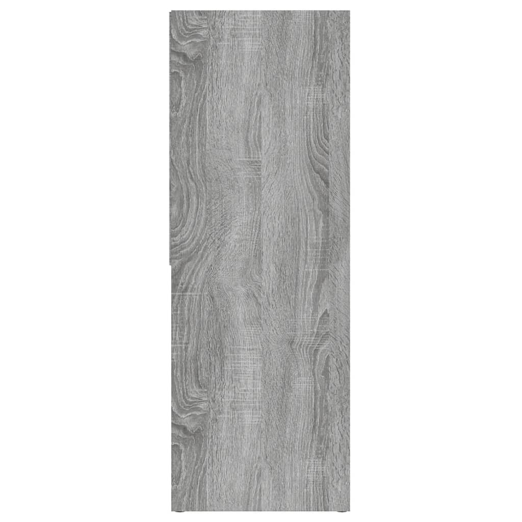 Boekenkast 67x24x161 cm bewerkt hout grijs sonoma eikenkleurig is nu te koop bij PeponiXL, paradijselijk wonen!