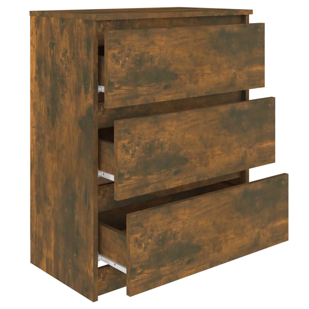 Dressoir 60x35x76 cm bewerkt hout gerookt eikenkleurig is nu te koop bij PeponiXL, paradijselijk wonen!