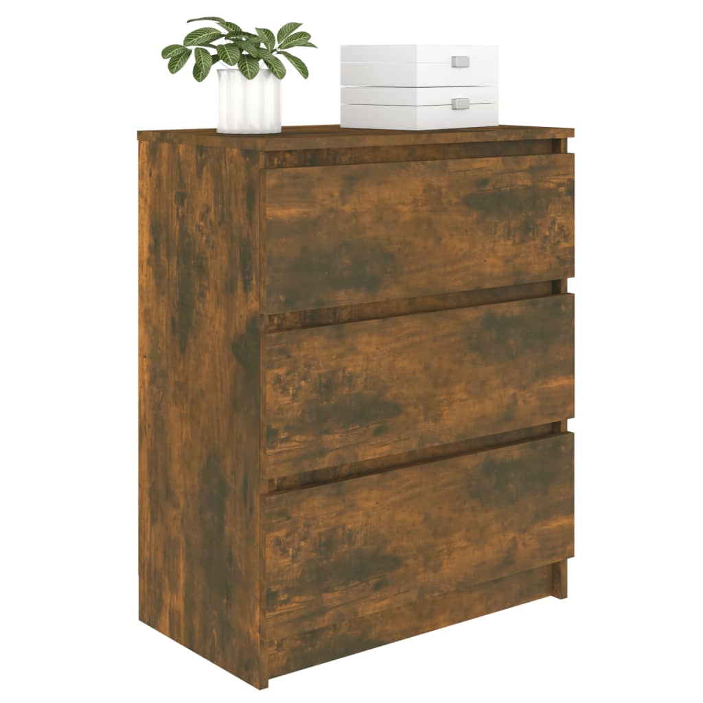 Dressoir 60x35x76 cm bewerkt hout gerookt eikenkleurig is nu te koop bij PeponiXL, paradijselijk wonen!