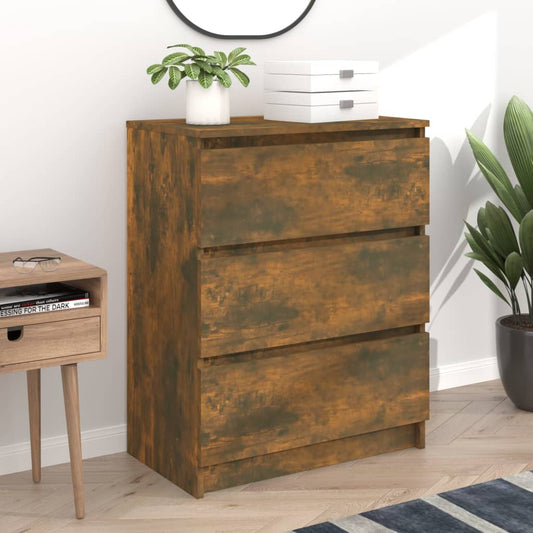 Dressoir 60x35x76 cm bewerkt hout gerookt eikenkleurig is nu te koop bij PeponiXL, paradijselijk wonen!