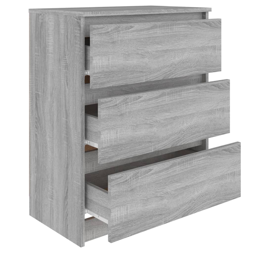Dressoir 60x35x76 cm bewerkt hout grijs sonoma eikenkleurig is nu te koop bij PeponiXL, paradijselijk wonen!