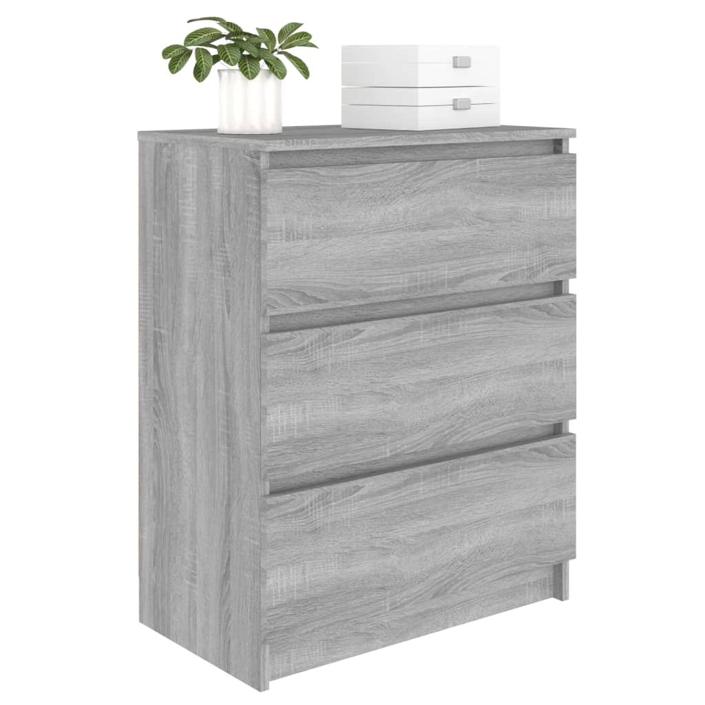 Dressoir 60x35x76 cm bewerkt hout grijs sonoma eikenkleurig is nu te koop bij PeponiXL, paradijselijk wonen!