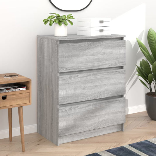 Dressoir 60x35x76 cm bewerkt hout grijs sonoma eikenkleurig is nu te koop bij PeponiXL, paradijselijk wonen!