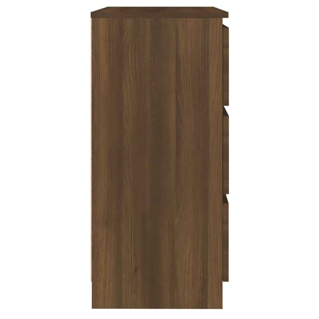 Dressoir 60x35x76 cm bewerkt hout bruin eikenkleur is nu te koop bij PeponiXL, paradijselijk wonen!