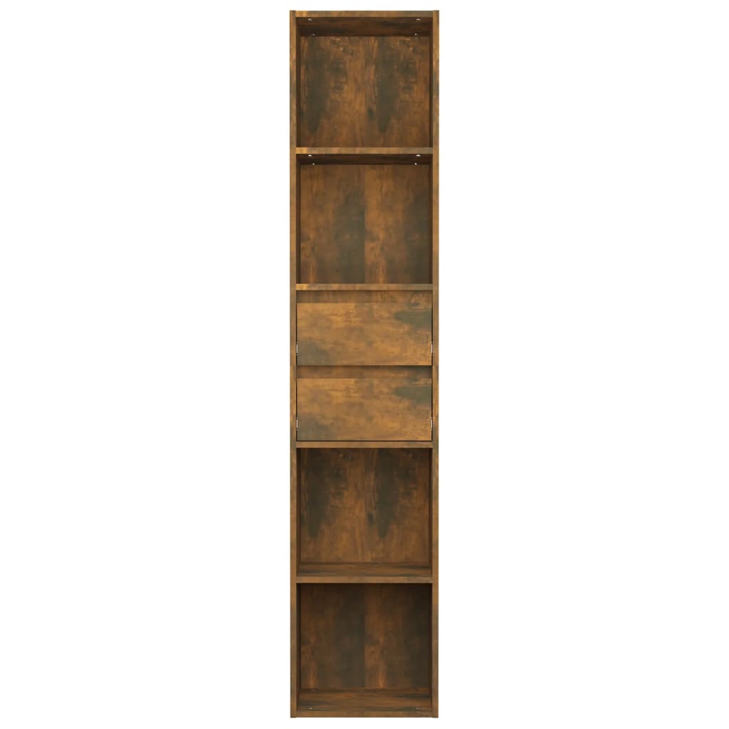 Boekenkast 36x30x171 cm bewerkt hout gerookt eikenkleurig is nu te koop bij PeponiXL, paradijselijk wonen!