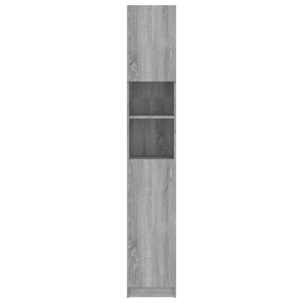 Badkamerkast 32x25,5x190 cm bewerkt hout grijs sonoma eiken is nu te koop bij PeponiXL, paradijselijk wonen!