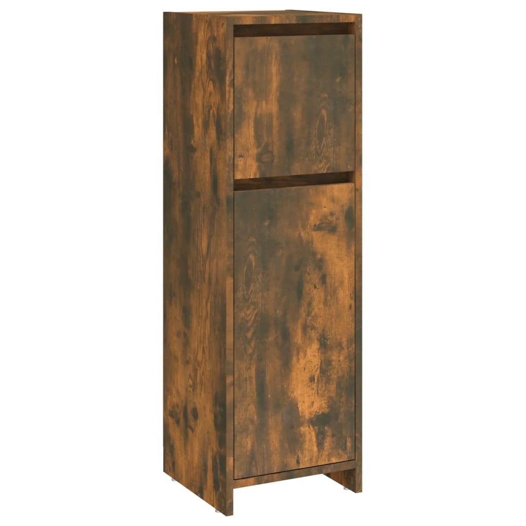 Badkamerkast 30x30x95 cm bewerkt hout gerookt eikenkleurig is nu te koop bij PeponiXL, paradijselijk wonen!