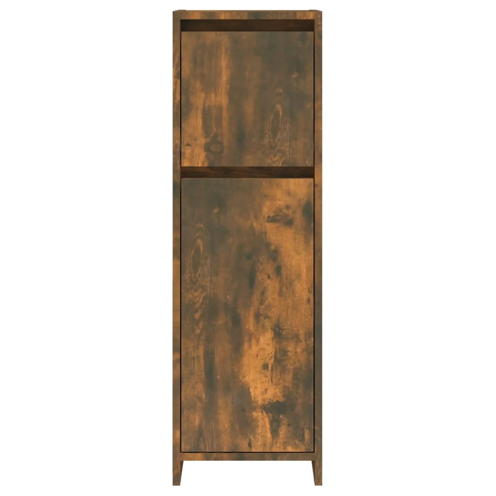 Badkamerkast 30x30x95 cm bewerkt hout gerookt eikenkleurig is nu te koop bij PeponiXL, paradijselijk wonen!