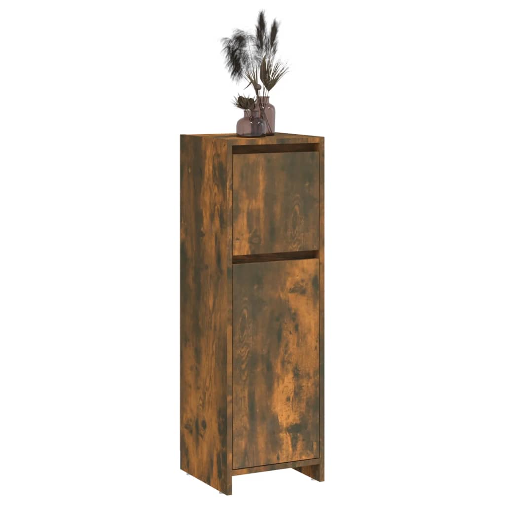 Badkamerkast 30x30x95 cm bewerkt hout gerookt eikenkleurig is nu te koop bij PeponiXL, paradijselijk wonen!