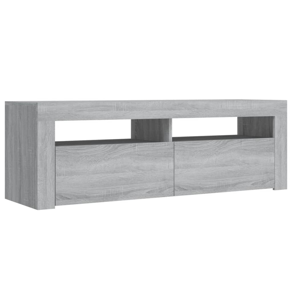 Tv-meubel met LED-verlichting 120x35x40 cm grijs sonoma eiken is nu te koop bij PeponiXL, paradijselijk wonen!