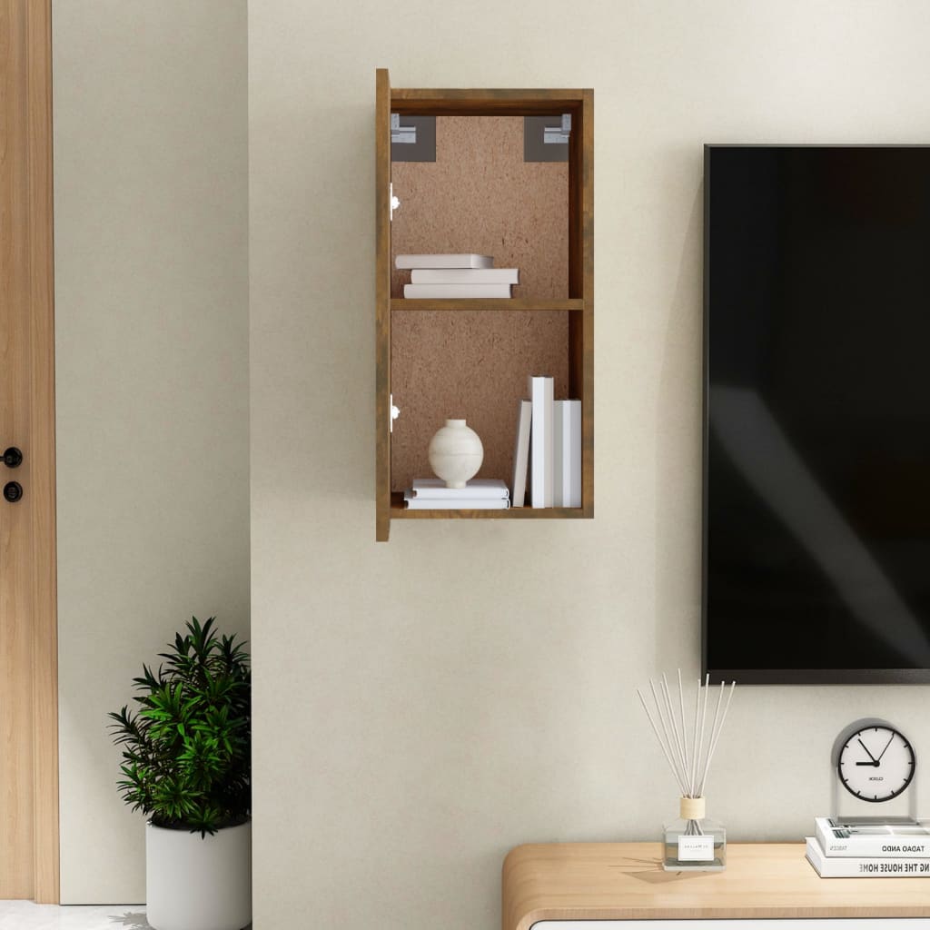 Tv-meubel 30,5x30x60 cm bewerkt hout gerookt eikenkleurig is nu te koop bij PeponiXL, paradijselijk wonen!