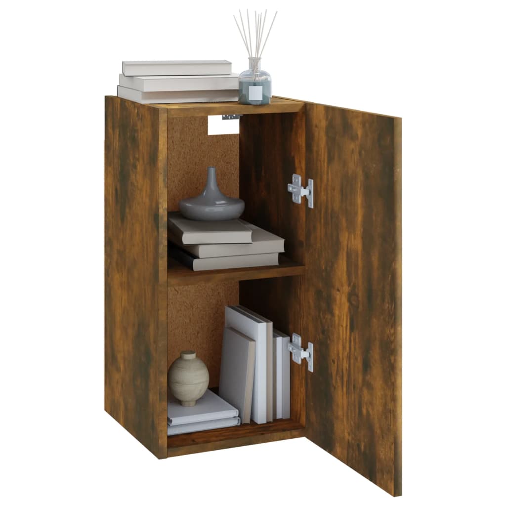 Tv-meubel 30,5x30x60 cm bewerkt hout gerookt eikenkleurig is nu te koop bij PeponiXL, paradijselijk wonen!