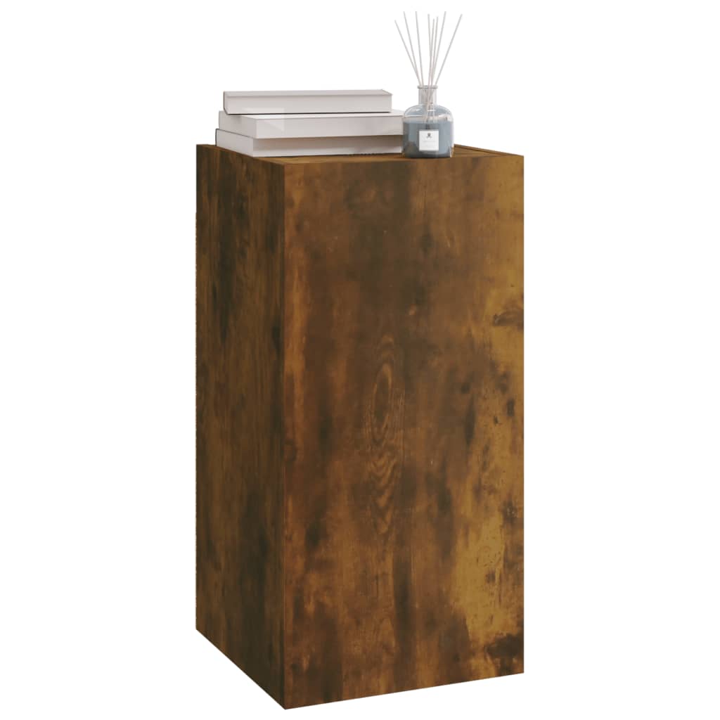 Tv-meubel 30,5x30x60 cm bewerkt hout gerookt eikenkleurig is nu te koop bij PeponiXL, paradijselijk wonen!