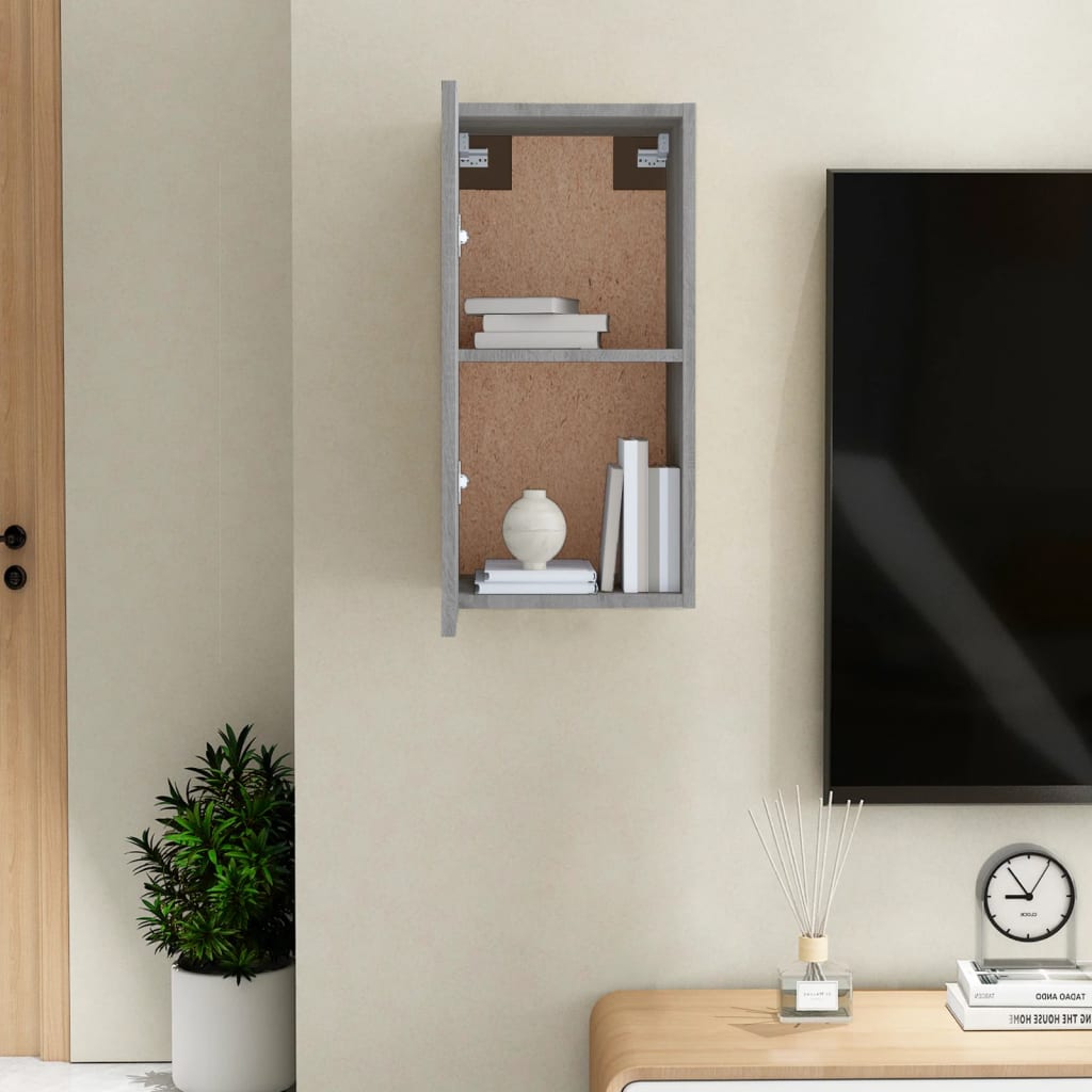 Tv-meubel 30,5x30x60 cm bewerkt hout grijs sonoma eiken is nu te koop bij PeponiXL, paradijselijk wonen!