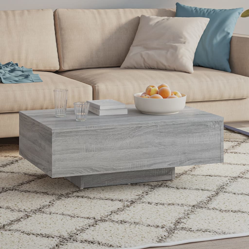Salontafel 85x55x31 cm bewerkt hout grijs sonoma eikenkleurig is nu te koop bij PeponiXL, paradijselijk wonen!