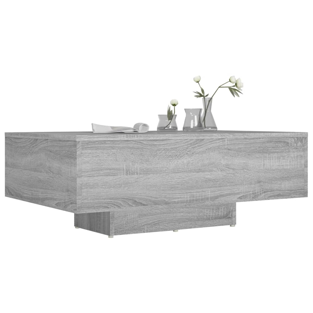 Salontafel 85x55x31 cm bewerkt hout grijs sonoma eikenkleurig is nu te koop bij PeponiXL, paradijselijk wonen!