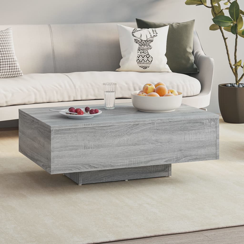 Salontafel 85x55x31 cm bewerkt hout grijs sonoma eikenkleurig is nu te koop bij PeponiXL, paradijselijk wonen!