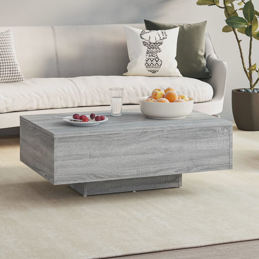 Salontafel 85x55x31 cm bewerkt hout grijs sonoma eikenkleurig is nu te koop bij PeponiXL, paradijselijk wonen!