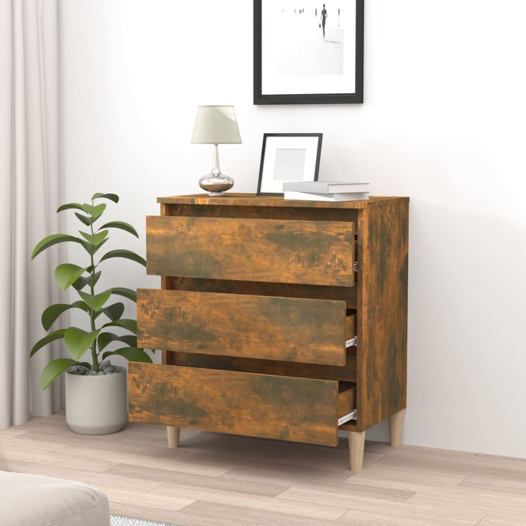 Dressoir 60x35x69 cm bewerkt hout gerookt eikenkleurig is nu te koop bij PeponiXL, paradijselijk wonen!